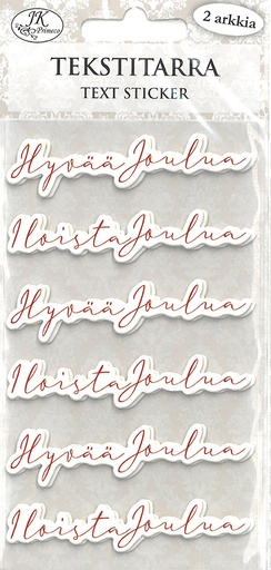 [9020] Text sticker Jouluteksti punainen 2 sheets