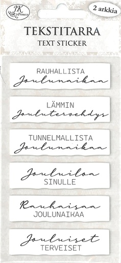 [9021] Text sticker Joulutervehdykset musta 2 sheets