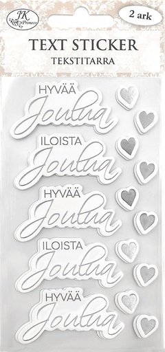[9025] Tekstitarra Jouluteksti hopea 2ark