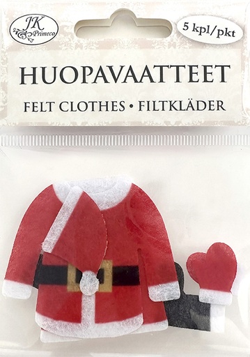 [9873] Huopavaatteet Joulupukki 5kpl