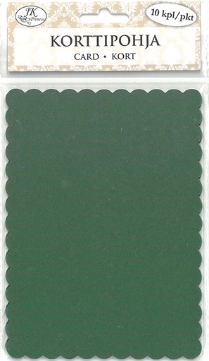 [7826] Decorative card dark green 10pcs