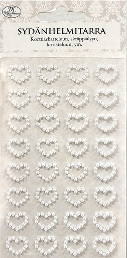 [1947] Pearl sticker heart white     