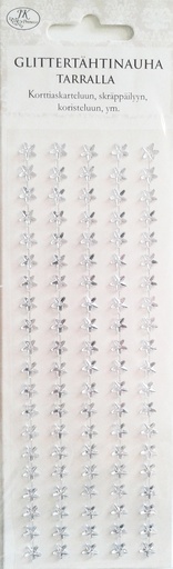 [1958] Rhinestone sticker ribbon star clear