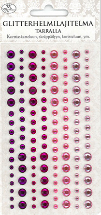 [1960] Rhinestone sticker assortment pink/lilac