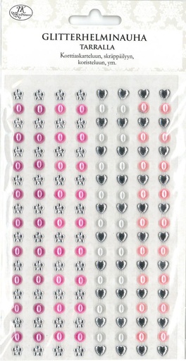 [1965] Rhinestone sticker ribbon Flowers/hearts