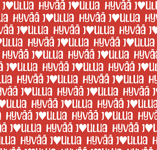 [2028] Gift wrapping paper 70cm x 5m Hyvää joulua punainen