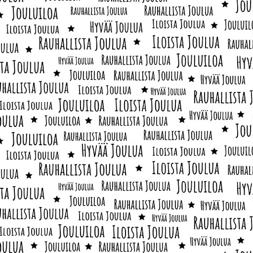 [2032] Gift wrapping paper 70cm x 5m Joulutoivotukset musta