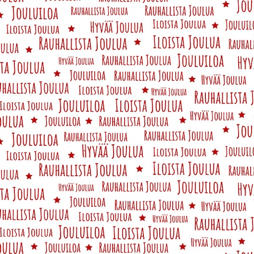 [2033] Lahjapaperi 70cm x 5m Joulutoivotukset punainen