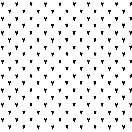 [2046] Gift wrapping paper 70cm x 5m Heart black