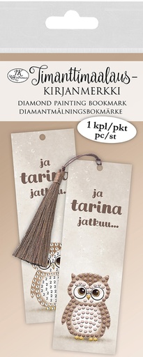 [2195] Timanttimaalauskirjanmerkki Pöllö