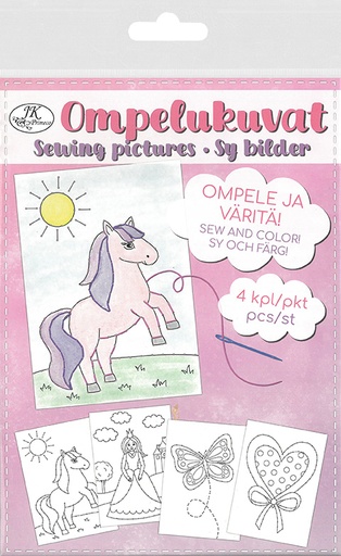 [2216] Ompelukuvat A5 Satumaa 4kpl