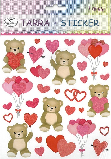 [3231] Sticker Teddy Bears and hearts