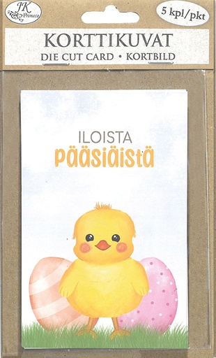 [4736] Die cut card Pääsiäistipu 5pcs