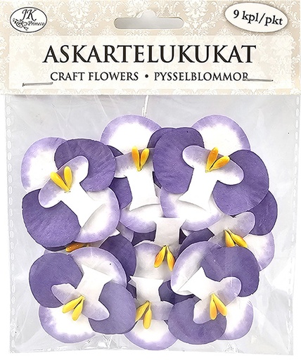[4929] Craft flowers Pansy 9pcs