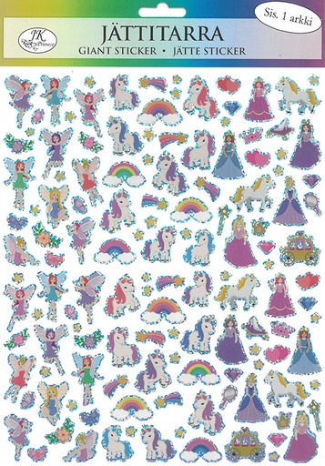 [5131] Giant sticker Princesses and unicorns mini