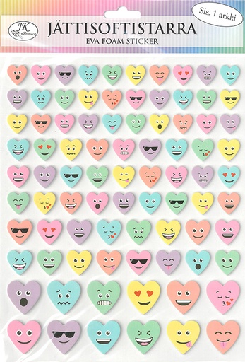 [5149] Giant eva foam sticker Smiley face heart