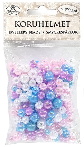 [7108] Jewellery beads pastel 300pcs