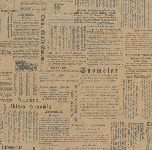 [2055] Gift wrapping paper natural 70cm x 5m Sanomalehti