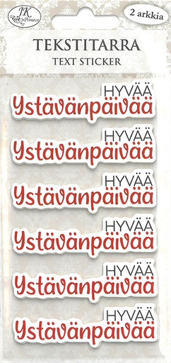 [9027] Text sticker Hyvää ystävänpäivää 2 sheets