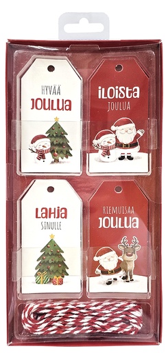 [2073] Gift tag set Iloiset jouluhahmot 20pcs