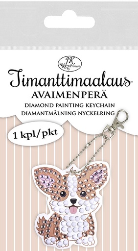[2188] Diamond painting keychain Dog