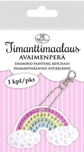 [2189] Diamond painting keychain Rainbow