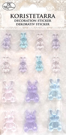 [2792] Decoration sticker Bunnies pastel