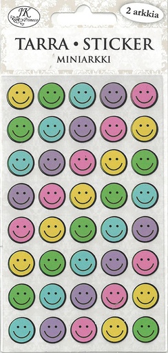 [3188] Mini sticker Smiling faces pastel 2 sheets