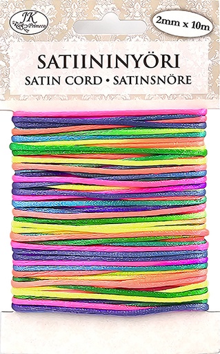 [3745] Satiininyöri 2mm x 10m Sateenkaari