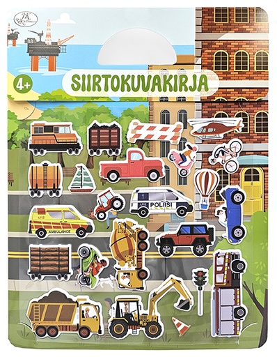 [4155] Reusable sticker book Vehicles