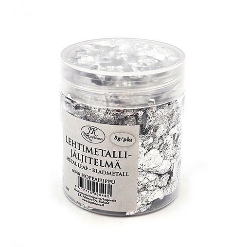 [6546] Metal leaf silver with spots 5g