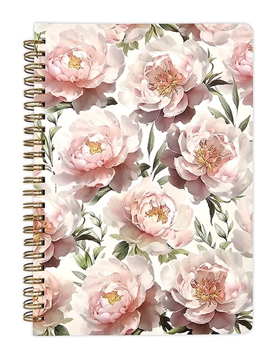 [6657] Notebook A5 Peony light pink 160 pages (80 sheets)