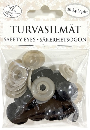 [6832] Turvasilmät 20mm musta 10kpl