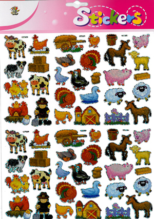 [2116] Giant sticker Farm animals