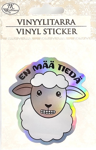 [4342] Vinyl sticker "En mää tiedä"