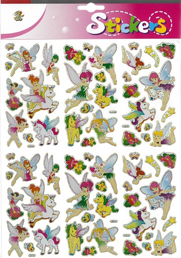 [2121] Giant sticker Fairies and unicorns