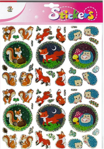 [2135] Giant sticker Forest animals