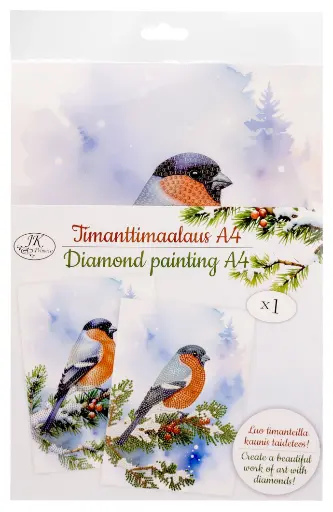 [1861] Diamond painting A4 Bullfinch
