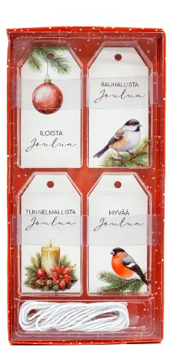 [2063] Gift tag set Joululinnut 20pcs