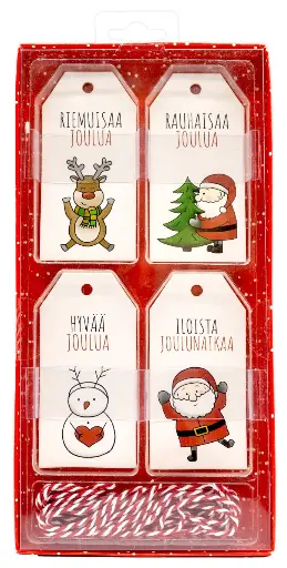 [2065] Gift tag set Jouluhahmot 20pcs