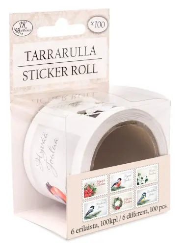 [2378] Sticker roll Postimerkit Joululinnut 100pcs