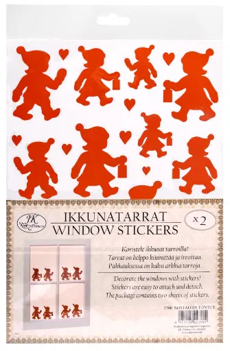 [2388] Window sticker A4 Nostalgia Christmas gnomes 2 sheets