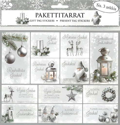 [2163] Pakettitarra Deco harmaa 3ark