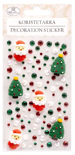 [2800] Decoration sticker Santa clauses and spruces