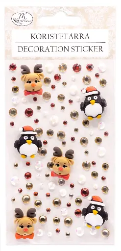 [2811] Decoration sticker Reindeer and penguins