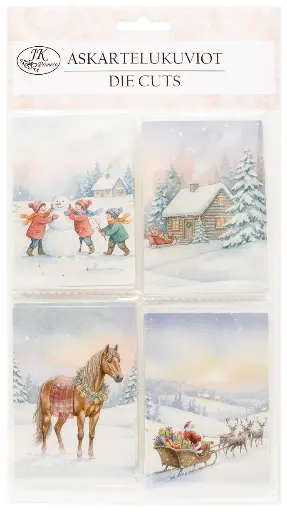 [3363] Die cuts Christmas landscapes blue