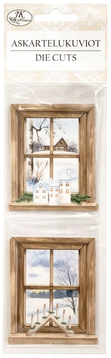 [3412] Die cuts narrow Windows winter landscape