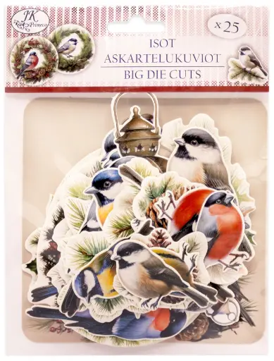 [3440] Big die cuts Christmas birds 25pcs