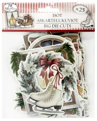 [3442] Big die cuts Christmas land vintage 25pcs