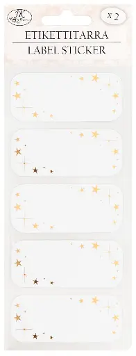 [4185] Label sticker narrow Stars gold 2 sheets